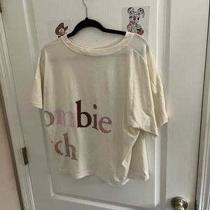 Abercrombie & Fitch Oversized Semi Crop Logo Tee